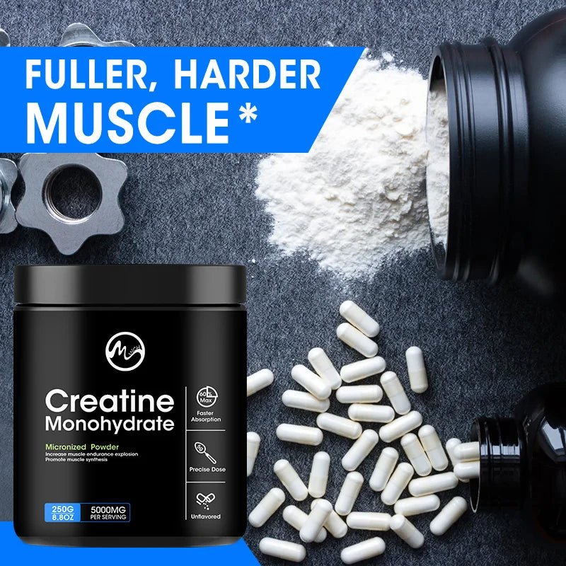 Minch Creatine Monohydrate Enhance Muscle Strength Sports Dietary Supplements for Workout Muscle Building Cellular Energy GMP