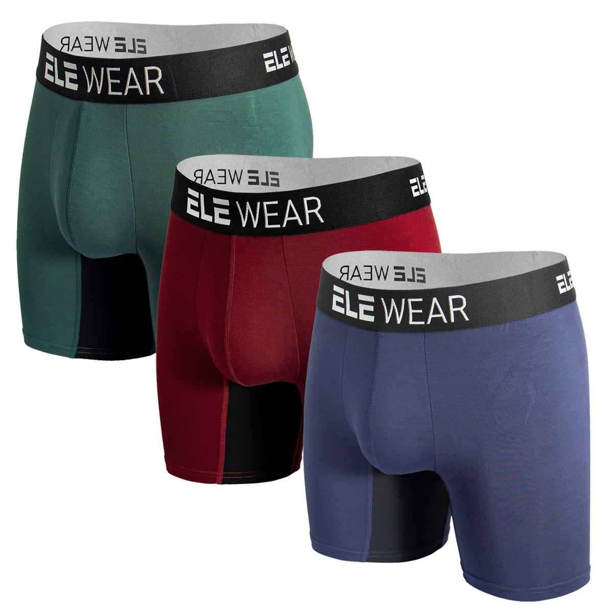 Bamboo Men's Underwear Long Sports Underwear, Moisture-Wicking, Boxer Briefs For Men