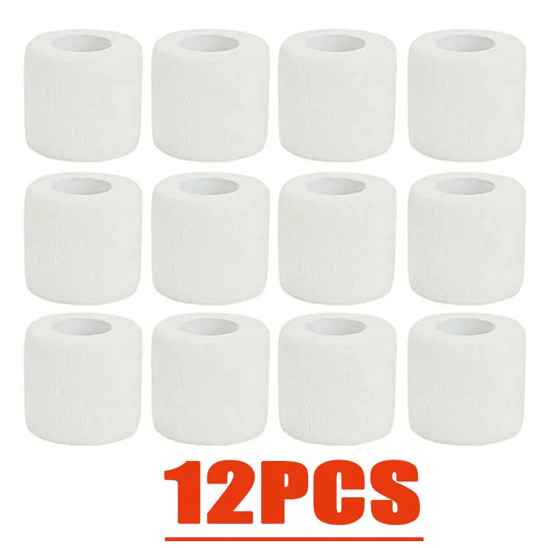 3/15/30Pcs 5cm White First Aid Self Adhesive Cohesive Elasticity Bandages Sports Tape for Wrist Ankle Sprains and Swelling