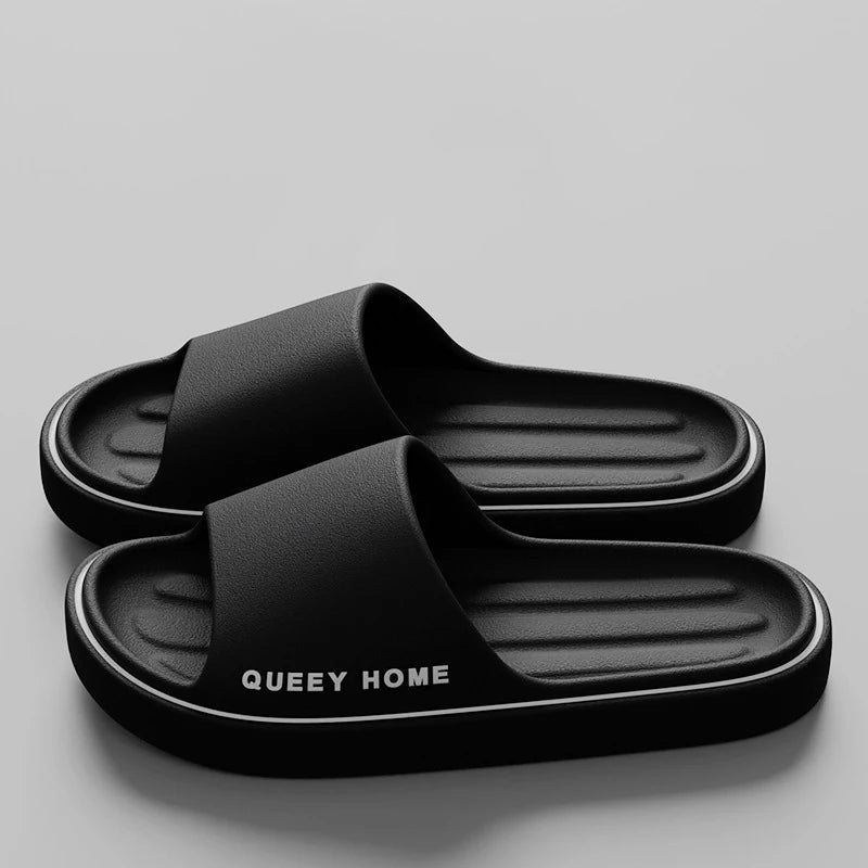 Men's poop - stepping - feeling slippers, suitable for summer, for home use, indoor, bathroom - anti - slip, with thick soles