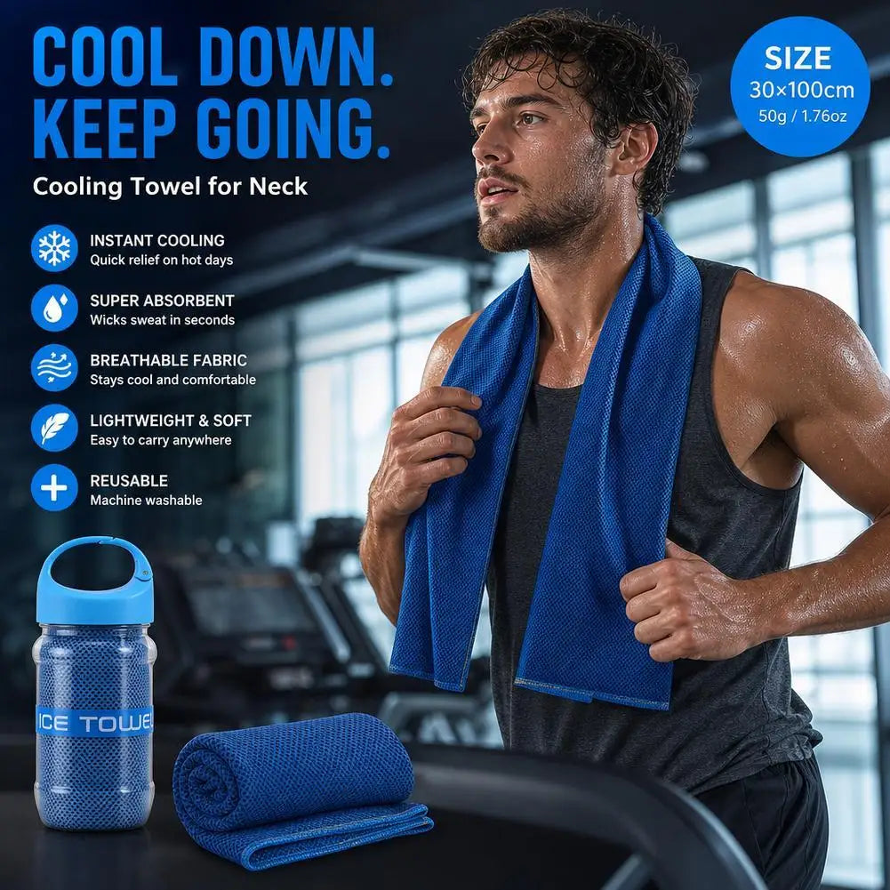 Breathable Cooling Towel Ultra Soft Lightweight Microfiber Towels Sunstroke Prevention Quick Drying Ice Wipes Outdoor Sports