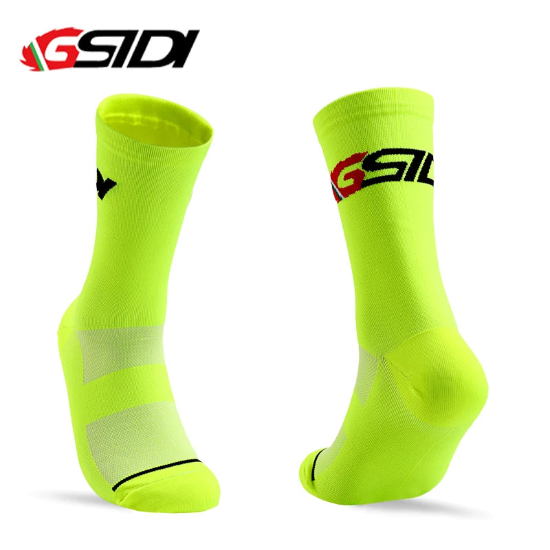 GSTDI New Cycling Socks High Quality Compression Men Bike Outdoor Women Running Professional Sports Running