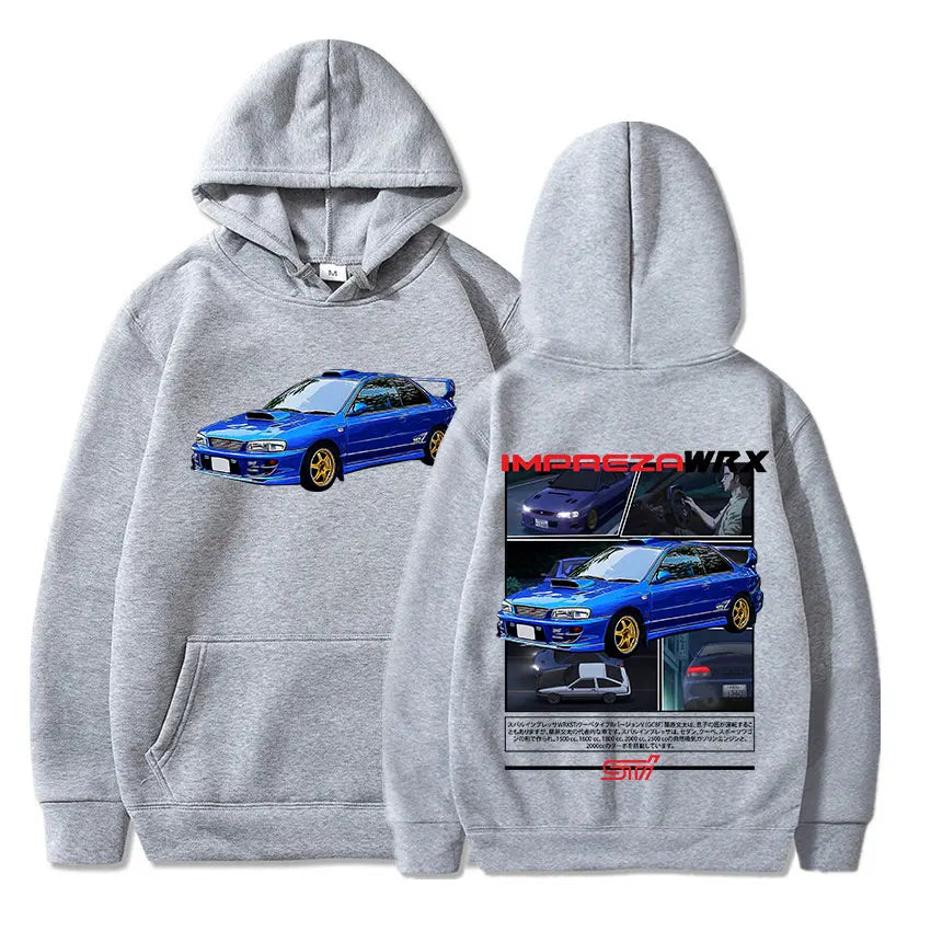 Anime Initial D Drift Racing Car AE86 Hoodie Takumi Fujiwara R34 Skyline JDM Hoodies Men Casual Oversized Long Sleeve Sweatshirt