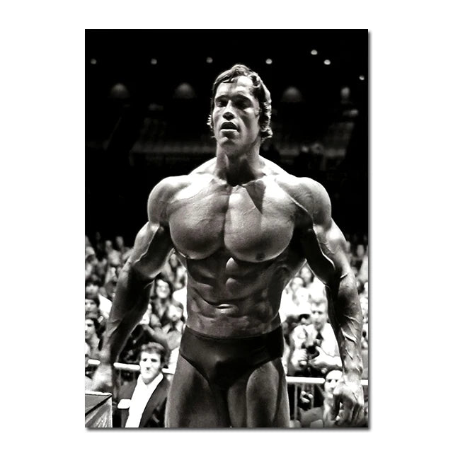 Bodybuilding Famous Character Pictures Arnold Schwarzenegger Fitness Art Posters Wall Art Canvas Painting for Gym Decor Painting