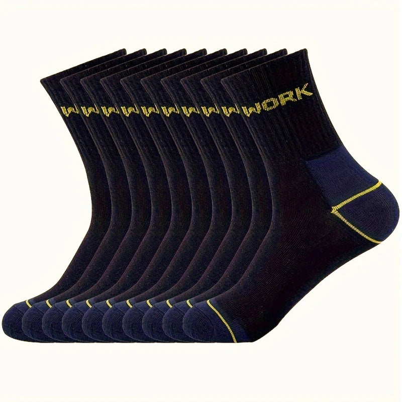 10/15 Pairs High-Quality Men Business Odor Proof Mid Tube Socks Sweat Absorbing Breathable All Season Sports Leisure Socks