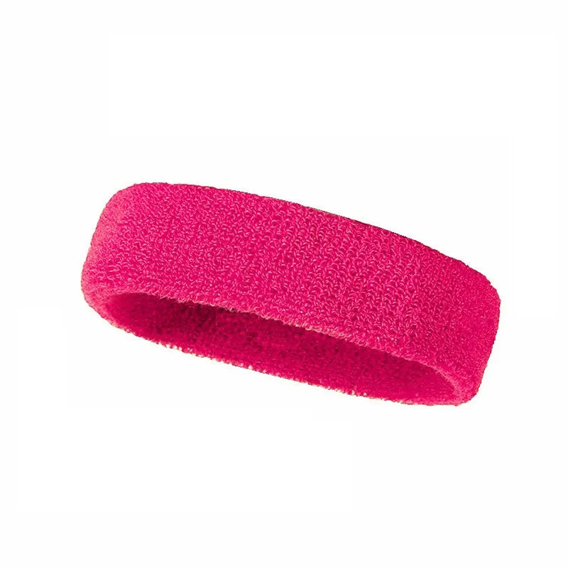 Sports Sweatbands Headband Moisture Wicking Hairband Athletic Towel Headbands Cotton Head Sweat Bands for Running, Cycling, Yoga