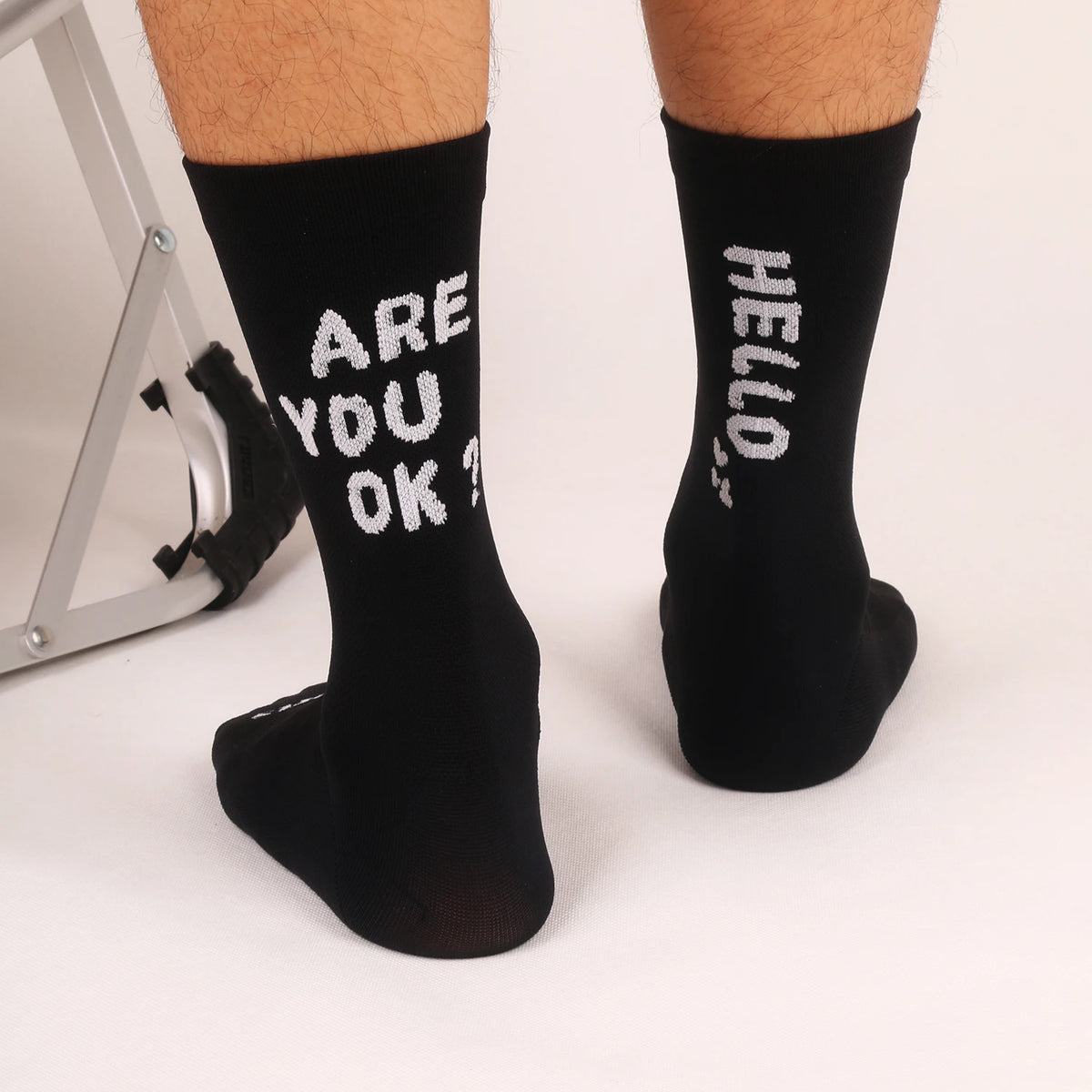 Summer New Internet Celebrity Cycling Socks Bicycle Sports Breathable Quick-Drying Sweat-Absorbent High-Elastic Men's and Women's Four-Season Mid-Tube Socks
