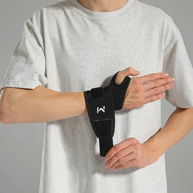 1pc/2pcs Adjustable Wrist Strap Sports Wrist Support Brace Black Weightlifting Wristband For Men & Women Badminton Tennis Gym