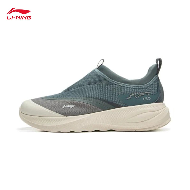 LI-NING SOFT GO 2 Men's Walking Shoes Slip-on Soft Thick Heel Comfortable Wearable Sports Casual Shoes AGLV005