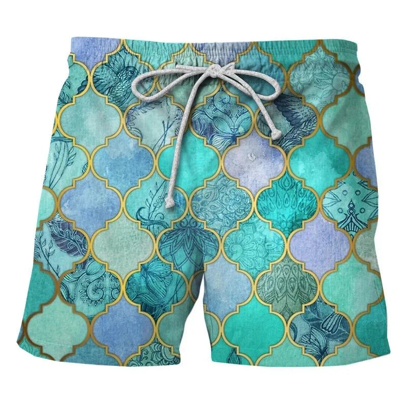 Summer Fashion Classic Colorful Leopard 3D Printed Men's Shorts Unisex Casual Beach Swimming Shorts Quick-dry Surf Board Shorts