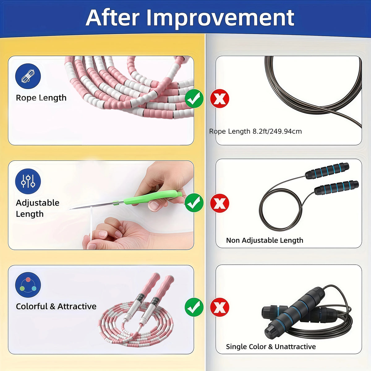 Bamboo Joint Soft Bead Skipping Rope Anti-Skid Segmented Fitness Jump Rope Professional Anti Slip Sports Rope Children