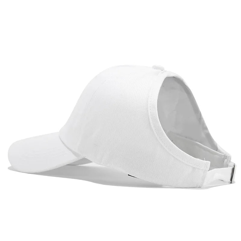 Women's baseball cap with ponytail design suitable for outdoor sports, running, and sun protection