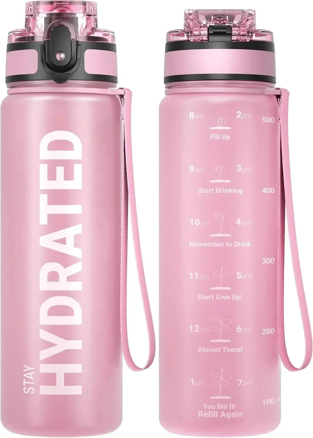 32oz Water Bottle Motivational Sport Water Bottle Leakproof Drinking Bottles Outdoor Sports Travel Kettle Drinking Water Bottle