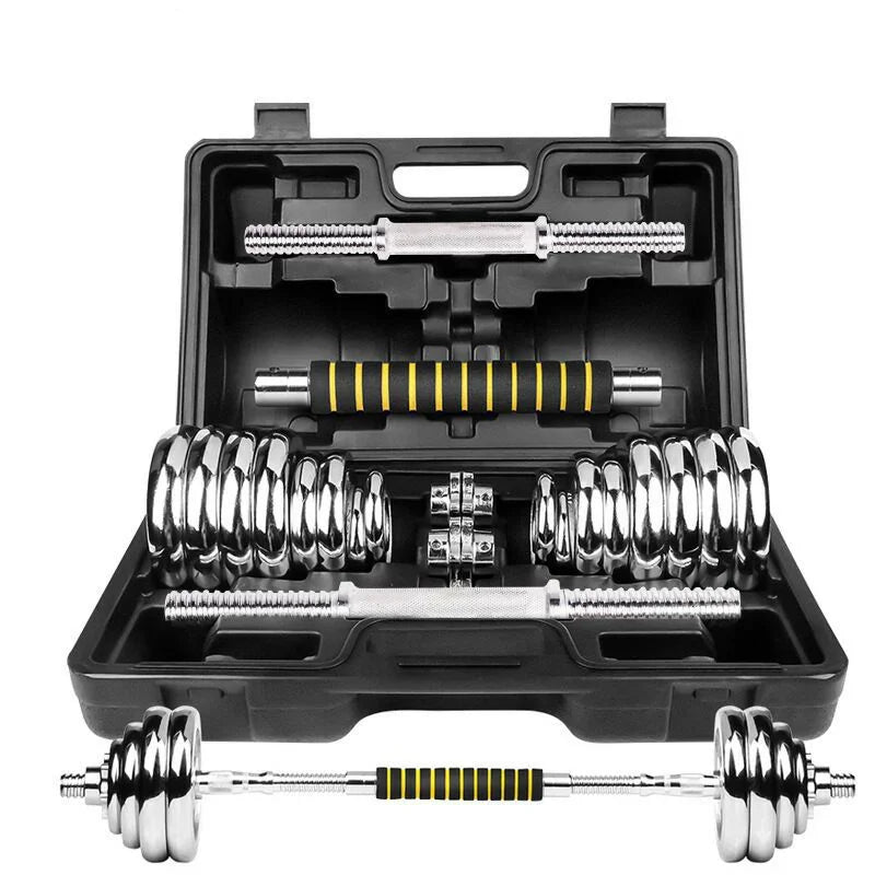 New Product Factory Produced Home Gym 20kg 30kg Electroplating Adjustable Dumbbell Suit