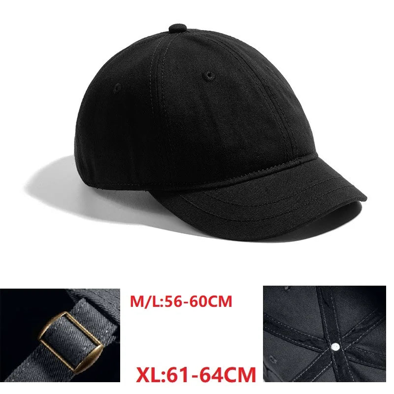 Big Head XXXL Adjustable Men and Women Sun Hat Breathable Short Brim Baseball Cap Plus Size Oversize