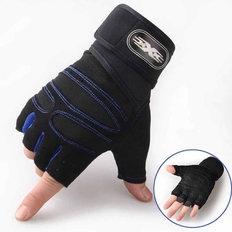 1Pair Gym Gloves for Men Women Fitness Weight Lifting Wristband Gloves Training Sports Exercise Cycling Glove Shockproof