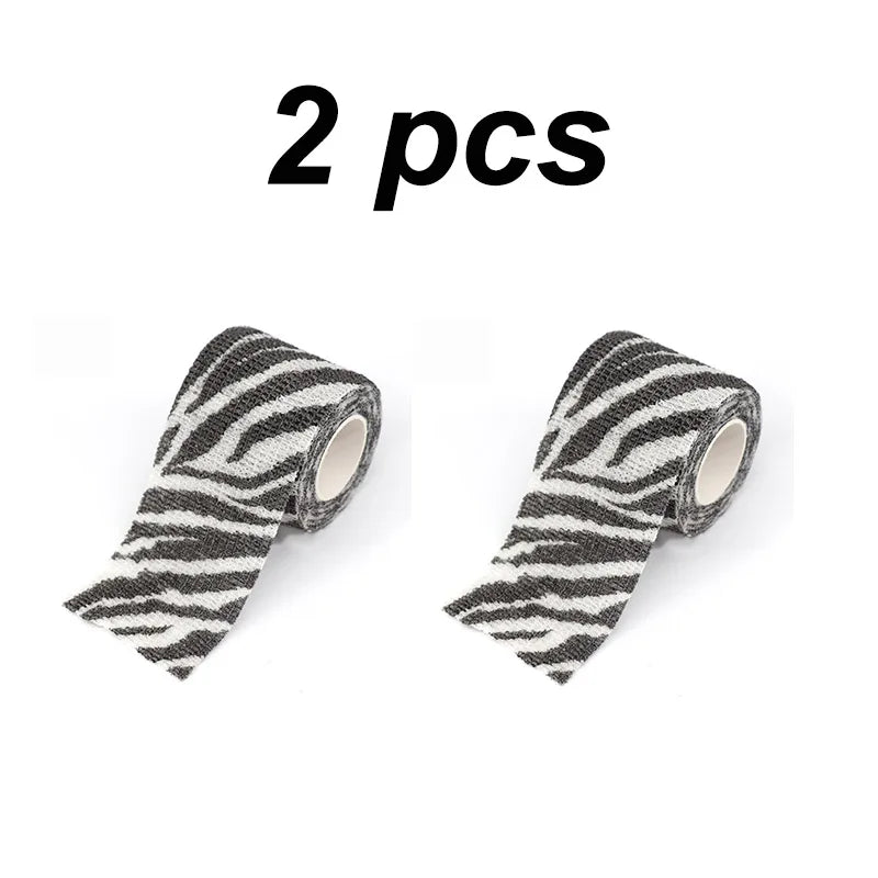 1/2/6 pcs Animal Printed Self Adhesive Tattoo Elastic Bandage 4.5m Sports Wrap Tape for Finger Joint Knee First Aid Kit Pet Tape