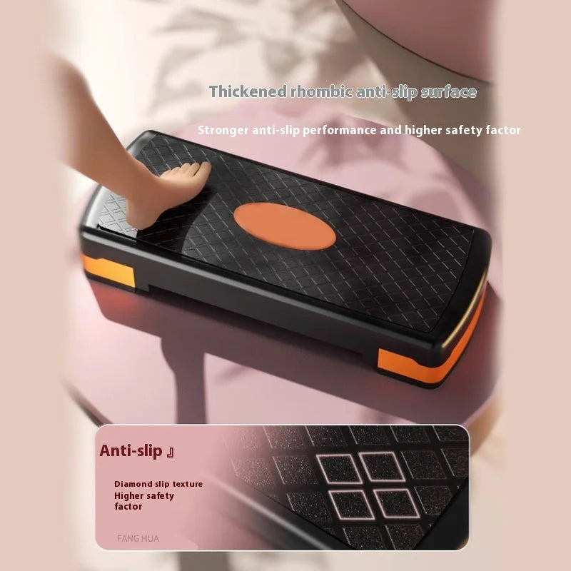 Home Fitness Stepper Pedal Aerobic step board Rhythm Aerobic Exercise with Non-Slip Yoga Jump Adjustable Height