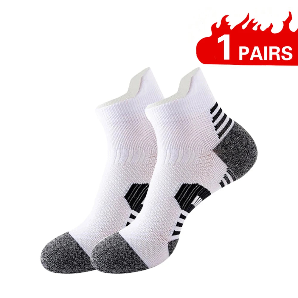 3/1 Pairs Professional Sport Socks Men's marathon running Compression Long Socks Outdoor Mountain climbing Training Short Sox