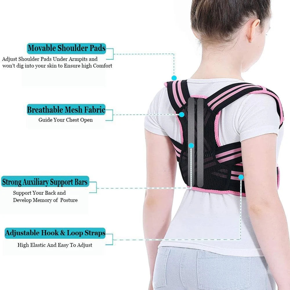 Posture Corrector for Kids,Upper Back Posture Brace for Teenagers Boys & Girls Under Clothes Spinal Support to Improves Slouch