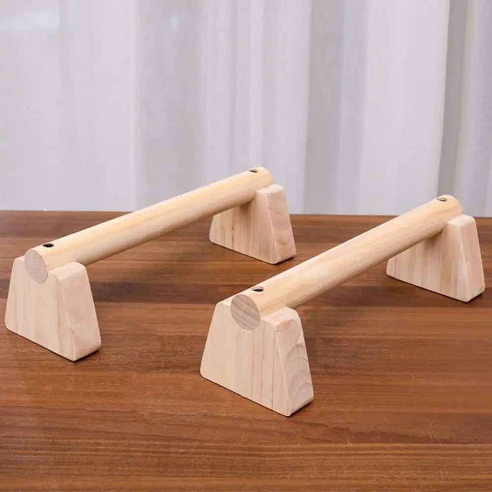 1 Pair Street Fitness Push Up Bar Thickened Handle Solid Wood Push-up Rack Triceps Non-slip Home Exercise Equipment Gym
