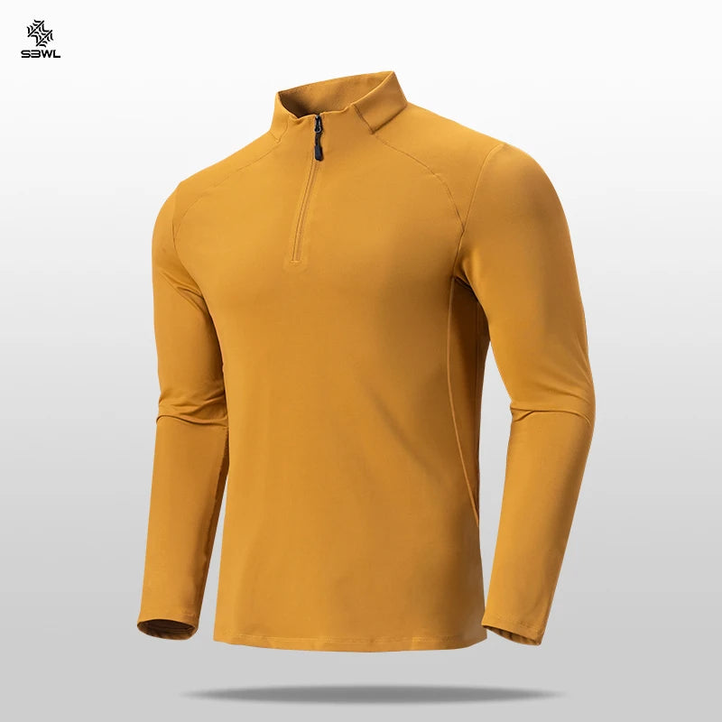 SBWL Men's High Quality Cycling Hiking Outdoor Sports Long Sleeve T-Shirt Leisure Speed Dry Running Fitness Sports Clothing Tops
