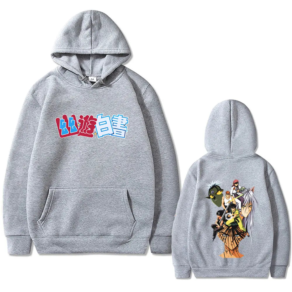 Anime YuYu Hakusho Graphic Hoodie Men Women Clothing Cartoon Oversized Pullover Hoodies Male Fashion Streetwear Unisex Tracksuit
