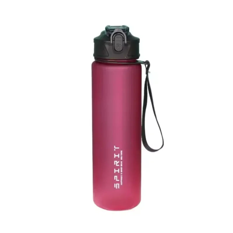 750ML Leak-Proof Sports Water Bottle with Straw and Carrying Loop BPA-Free Portable Mug with Seal Lid for Fitness Camping