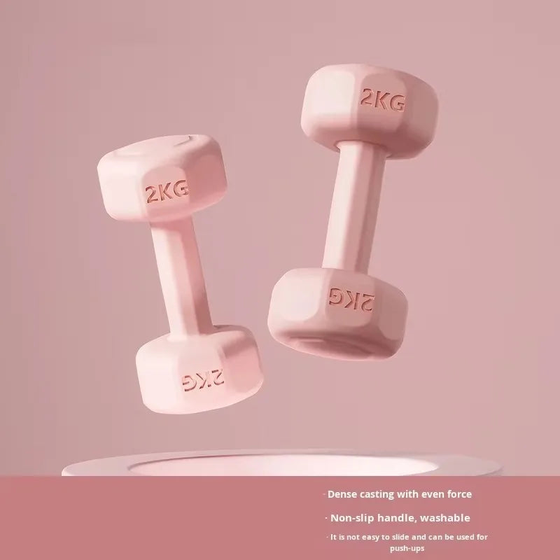 2pcs 1kgHot-Selling Coated Dumbbells - New Design Home Fitness Equipment, Ideal for Arm Strength Training for Users of All Ages
