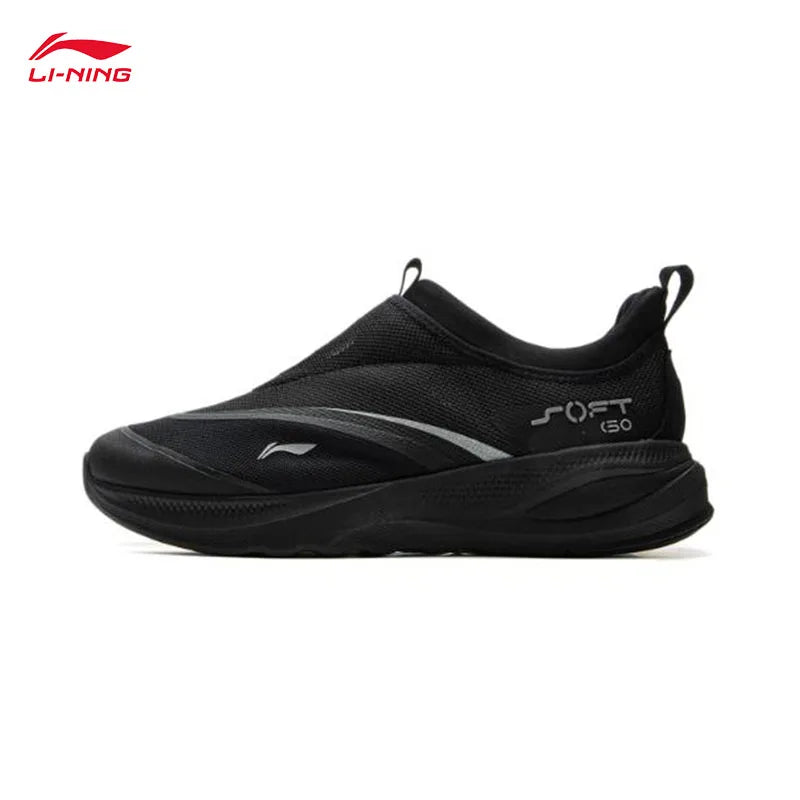 LI-NING SOFT GO 2 Men's Walking Shoes Slip-on Soft Thick Heel Comfortable Wearable Sports Casual Shoes AGLV005