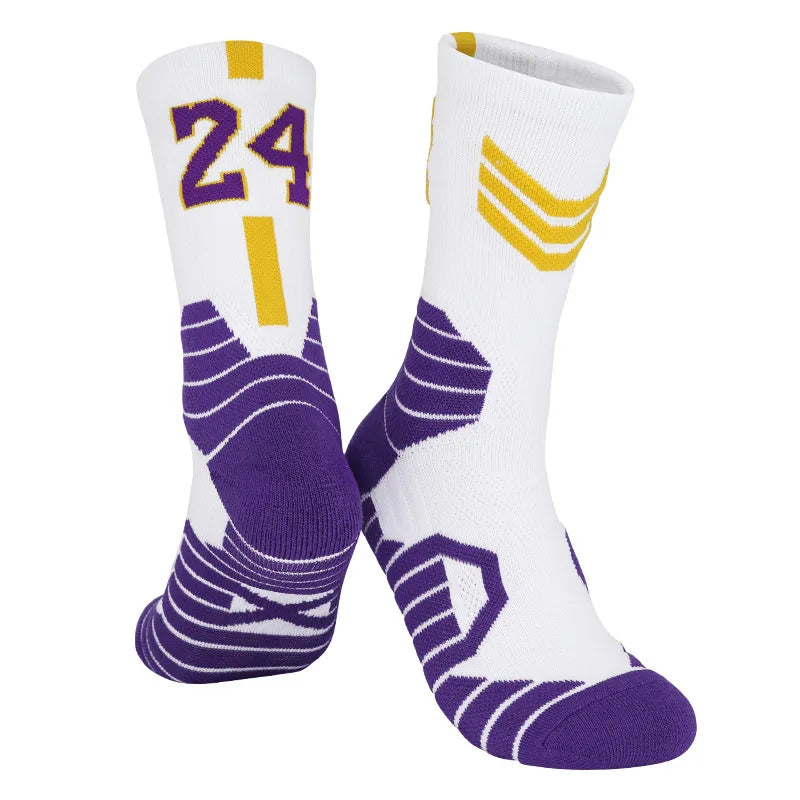 Men's Basketball Socks Number Sports Socks Thickened Towel Bottom Outdoor Cycling Running Basket Women Adult calcetines Socks