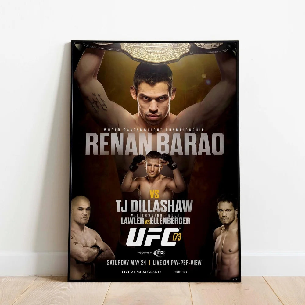 Famous Boxing Legends Posters Fighting UFC 143-180 JONES ALDO Poster Canvas Print Painting Wall Decor Gym Home Mural Cuadros
