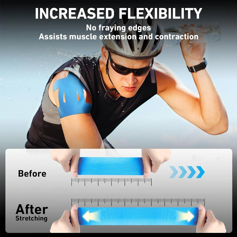1/5/10PC Precut Kinesiology Tape for Shoulder Support & Stability,Shoulder Pain Relief Athletic Tape - Waterproof & Elastic