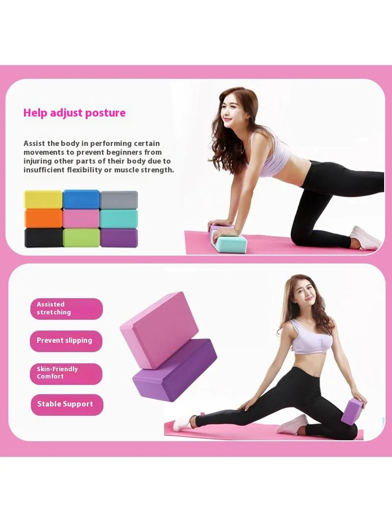 1Pcs High-Density Yoga Blocks EVA Foam Exercise Workout Fitness Bricks Pilates Stretch Handstand Non-Slip Gym Blocks Gymnastics