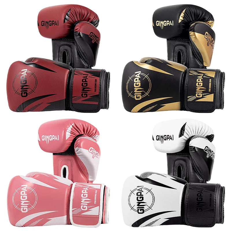6/8/10/12/14/16oz Boxing Gloves Professional Adult Sanda Muay Thai Fighting Gloves Men and Women Training Sandbag Free Fight MMA