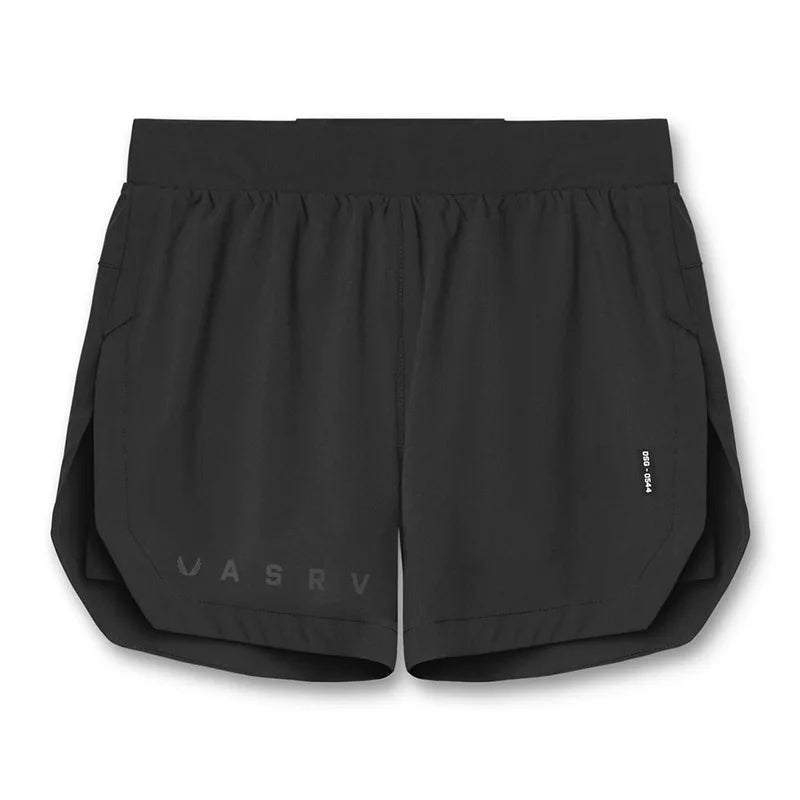 ASRV Mens Gym 2 in 1 Jogger Sport Short Pants Man Quick Dry Running Workout Basketball Shorts Male Gym Fitness Sweatpant Bottoms