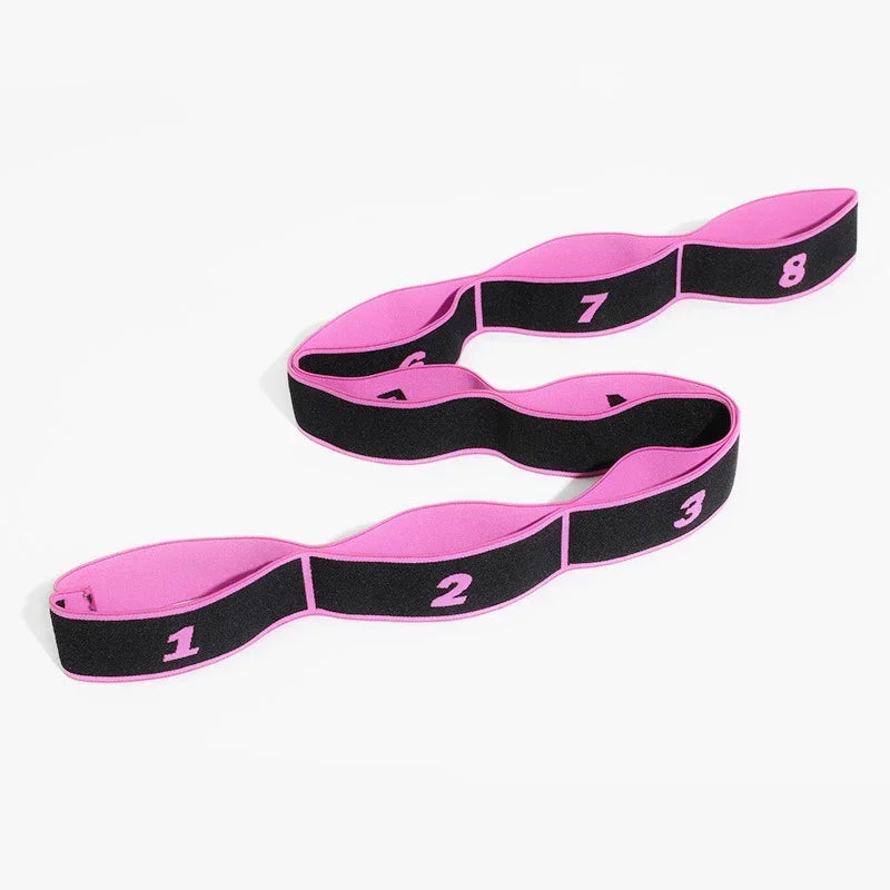 Yoga Pull Strap Belt Polyester Latex Elastic Latin Dance Stretching Band Loop Yoga Pilates Fitness Exercise Resistance Bands