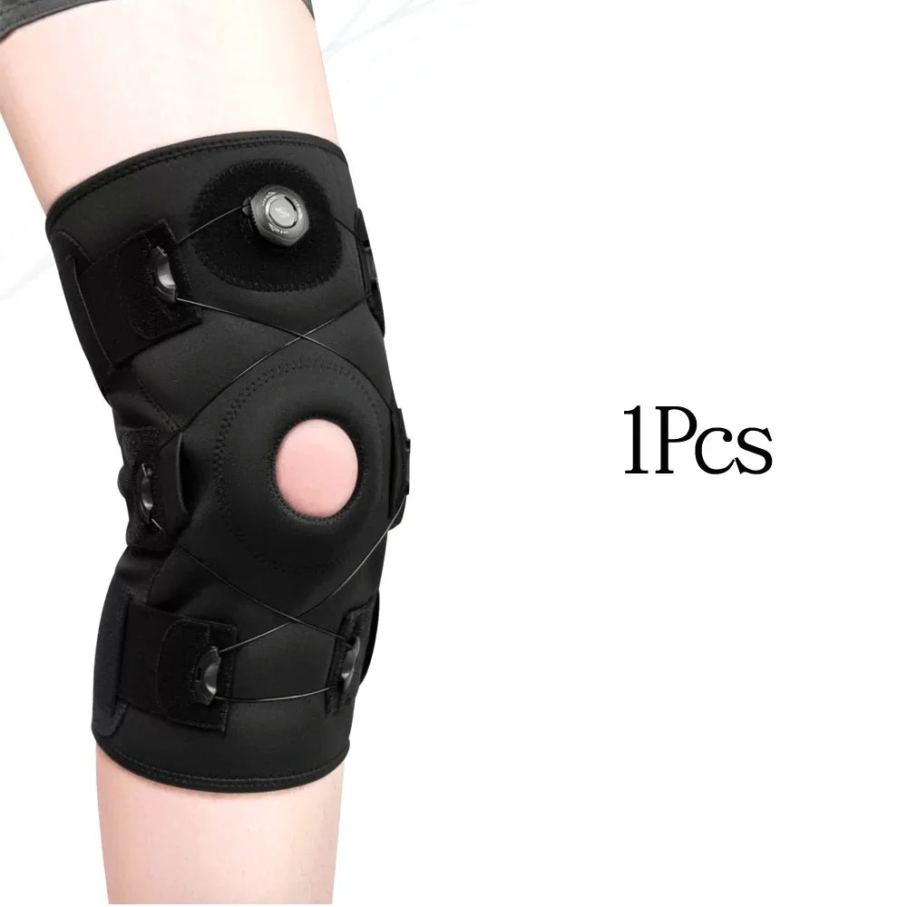 Knee Brace for Women Men Hinged Knee Brace with Side Stabilizers Adjustable Knee Support for Arthritis Pain,Injury Recovery