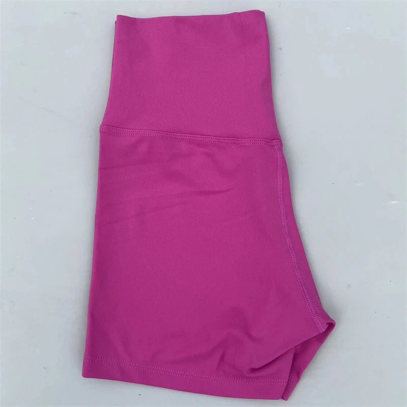 Women Gym Sports Shorts Yoga Shorts High Waist Workout Short Leggings Fitness Short Pants Running Cycling Tight Soft Sportswear