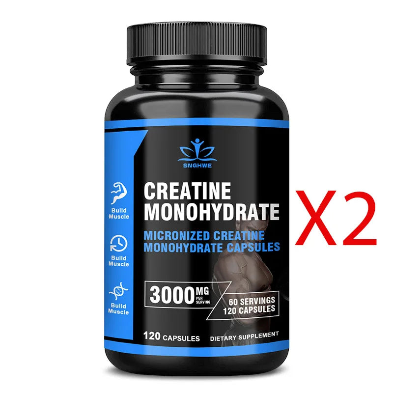 SNGHWE Creatine Monohydrate - 3000mg - Muscle, Energy, Cognition, Male And Female Recovery Support - Creatine HCI Capsules