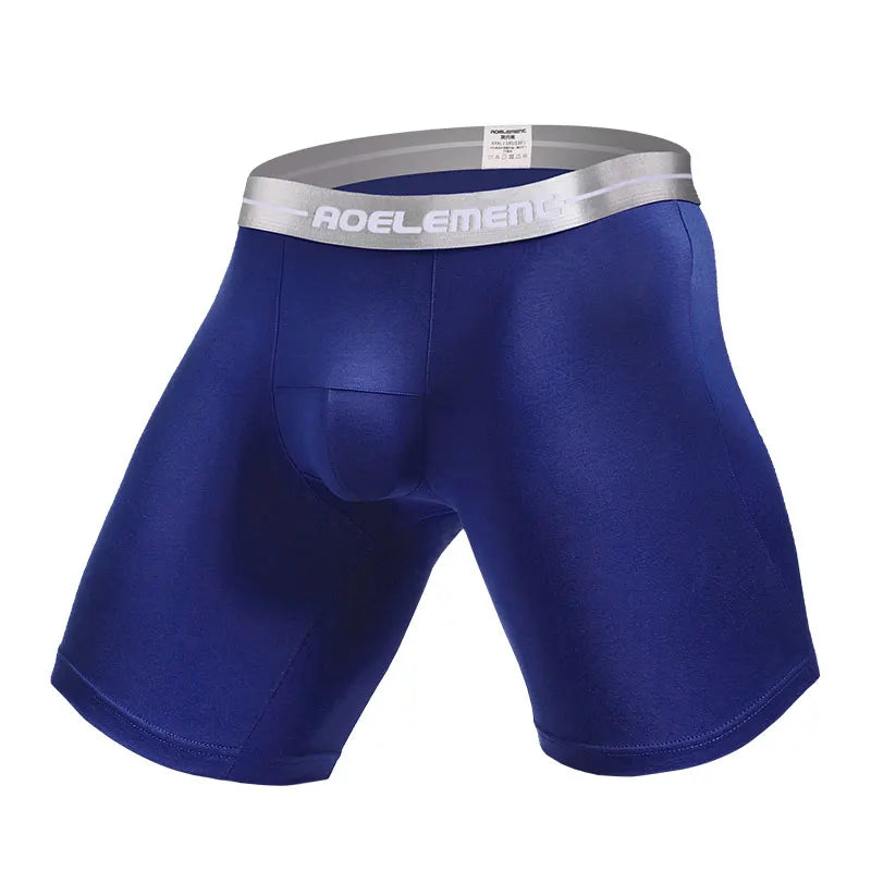 Modal men's sports underwear running tight plus long anti-wear leg plus size boxer shorts long leg fat pants plus boxers