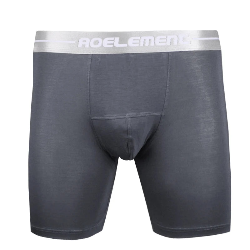Modal men's sports underwear running tight plus long anti-wear leg plus size boxer shorts long leg fat pants plus boxers