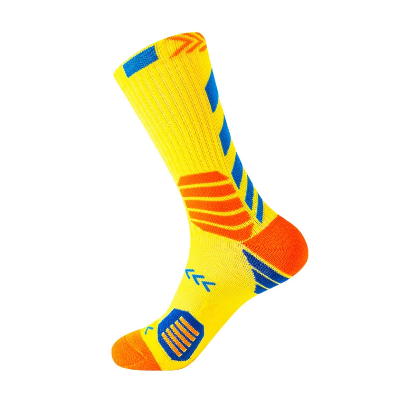 1pair Men's Cotton Sports Sock Comfortable Fashion Cotton Breathable Middle Tube Socks Soft Shock-Absorbing Breathable Male Sox