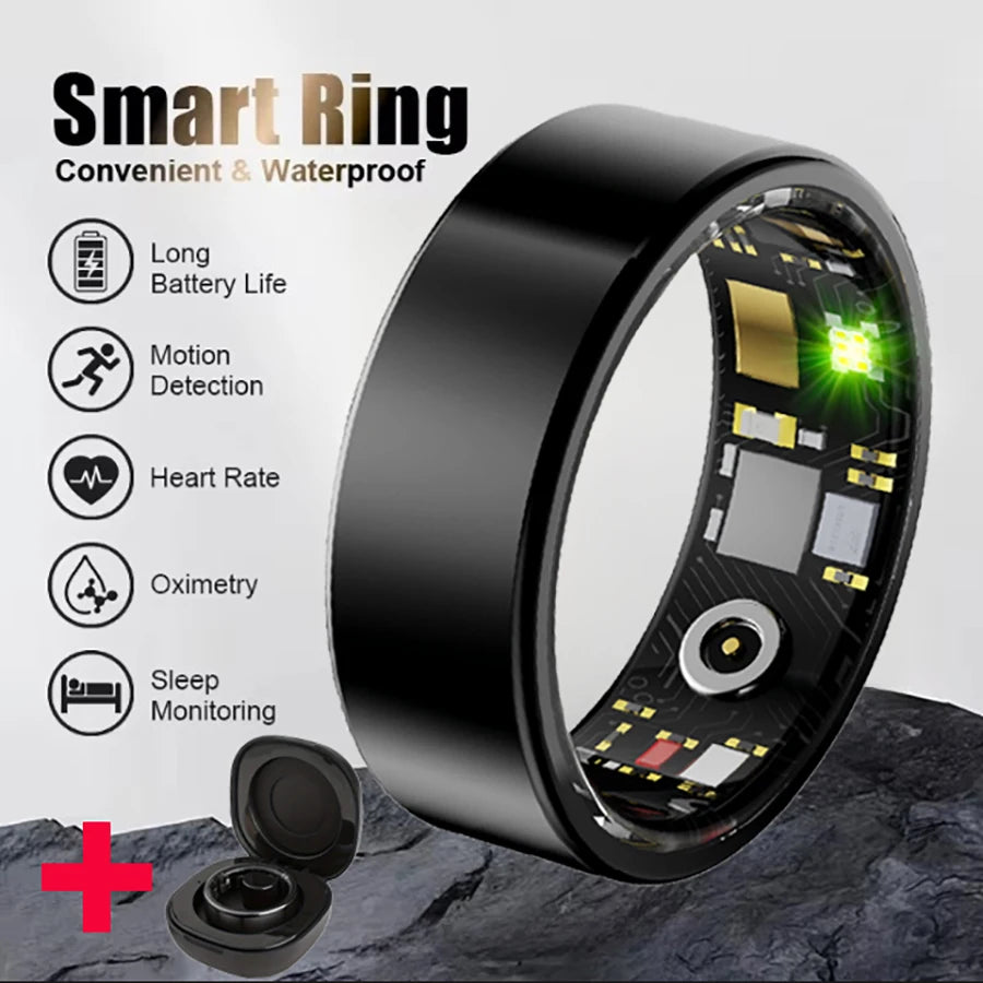 New Smart Ring Waterproof Health Monitor Smartring Take Photo Exercise Record Bluetooth Ring Birthday Gift Men Women Ring