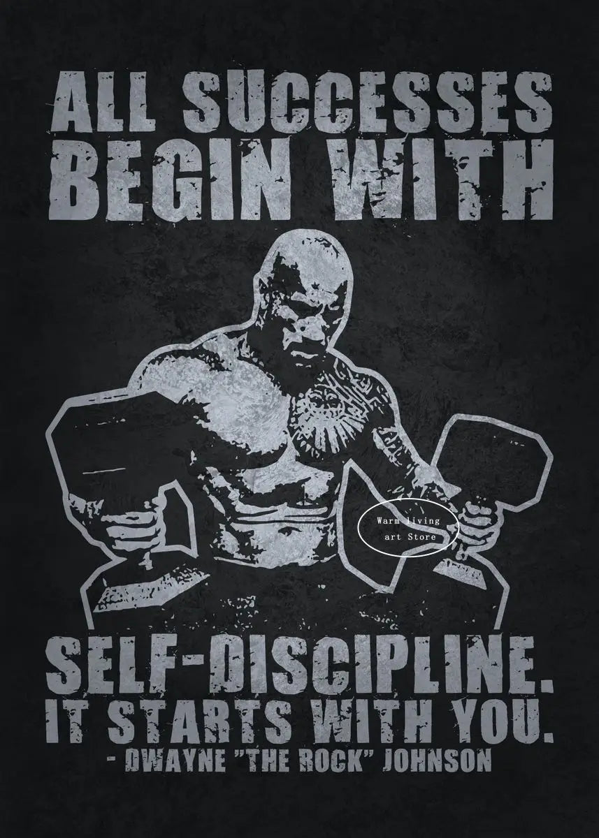 Arnold Schwarzenegger Bodybuilding Weightlifting Poster Motivational Quotes Fitness Canvas Painting Wall Art Gym Home Decor