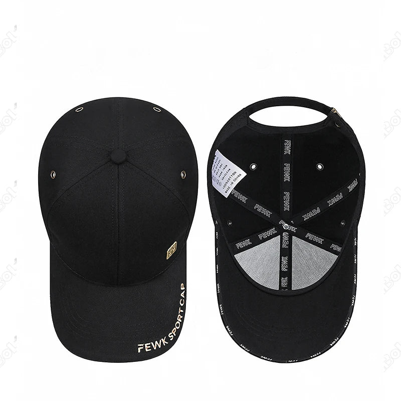 New Fashion High Quality Unisex Chinese Style Letters Embroidery Cotton Adjustable Baseball Cap Sun Hat Trucker Caps Dad Hats