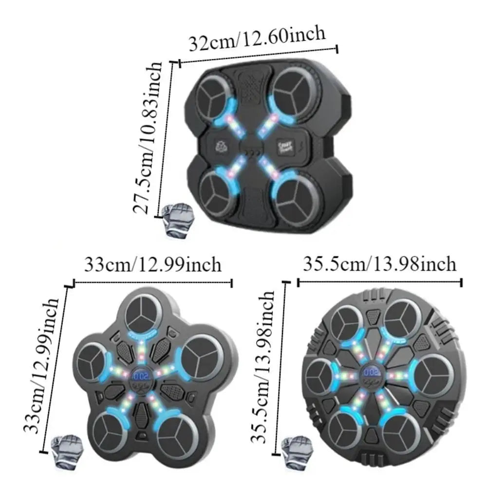 Bluetooth Connection Smart Music Boxing Machine Wall Mounted Noise Reduction Boxing Electronic Target 3 Speed Adjustment
