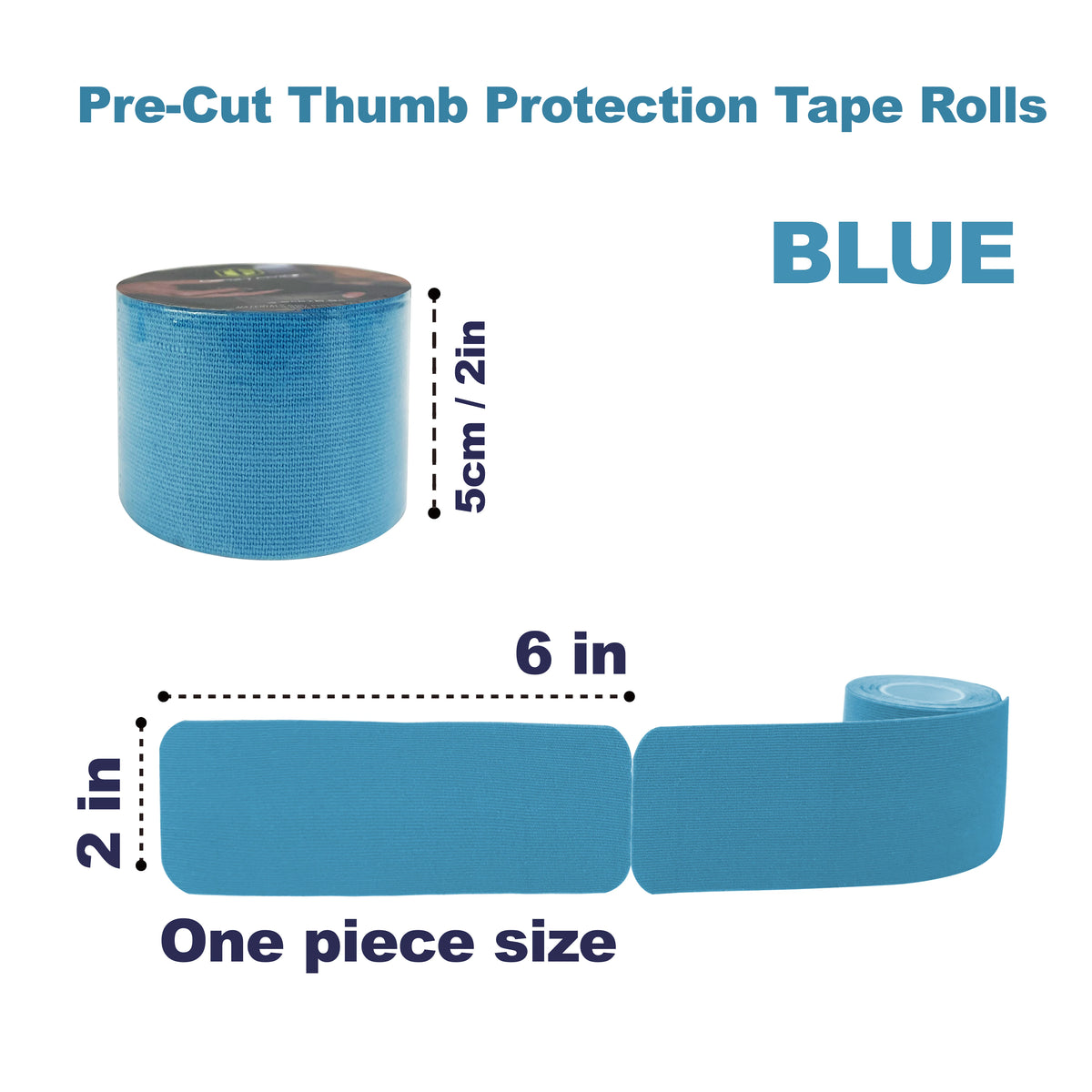 Crazy Fox Pre-cut Thumb Protection Tape Rolls Sport Athletic Pure Cotton Wave Shaped Adhesive for Hook Grips Gym Cross Training