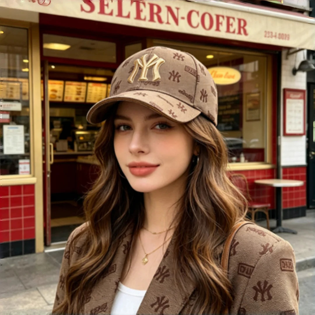 Unisex MY Letter Embroidery Baseball Caps Spring and Autumn Outdoor Adjustable Casual Hats Sunscreen Hat Sports Cap