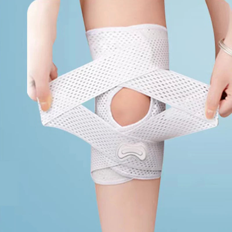 Knee pads, breathable, lightweight, adjustable for outdoor sports, meniscus knee joint, patella strap, single pack